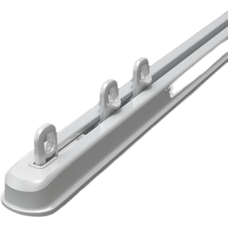 铝合金窗b帘伸缩轨道导轨挂钩静音单轨顶装侧装双轨滑轨窗帘杆整