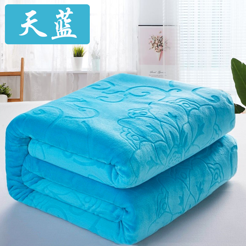 珊瑚绒毯子d法兰绒小毛毯冬保暖加厚单双人床单空调膝盖毯午睡毯