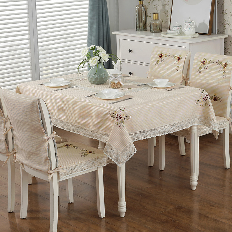 餐桌布艺田园椅套椅坐垫手绣花小清新现代简约台布茶几长方形盖巾,居家布艺,桌布,淘宝优惠券,粉丝福利购,淘宝优惠卷