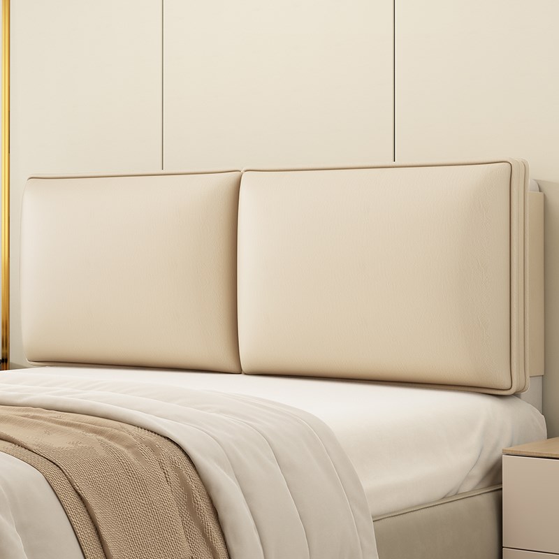 猫爪皮床头靠垫软包靠背榻v榻米床上轻奢大靠背床头套罩防撞垫免