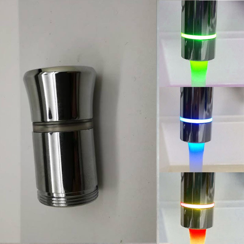 ED全铜龙头灯 新款起泡器 七彩发光变色温控三色防溅器SDF2.-C6-2