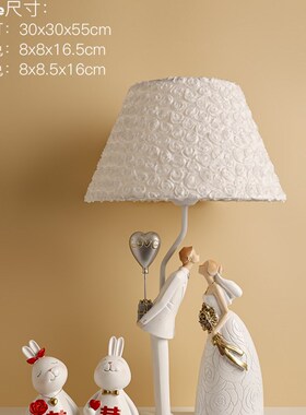 结婚礼物送新人创意摆件床头柜装饰台灯婚房卧室布置现代新婚礼物
