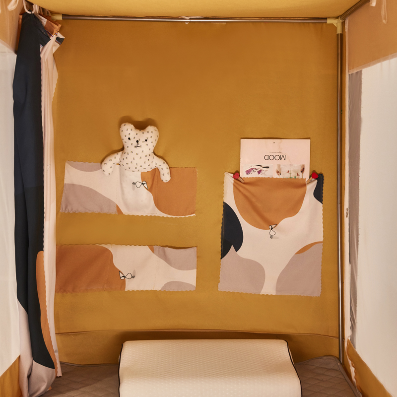 全封闭大学生宿舍床帘蚊帐一体式寝室单人下铺上铺幔Z窗帘带支架