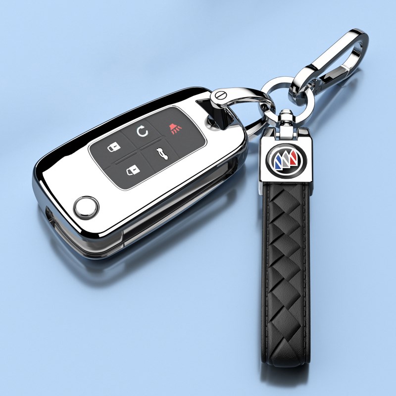 11-18老款别克GL8车钥匙套挂扣包F折叠保护外壳高端商务男女士专