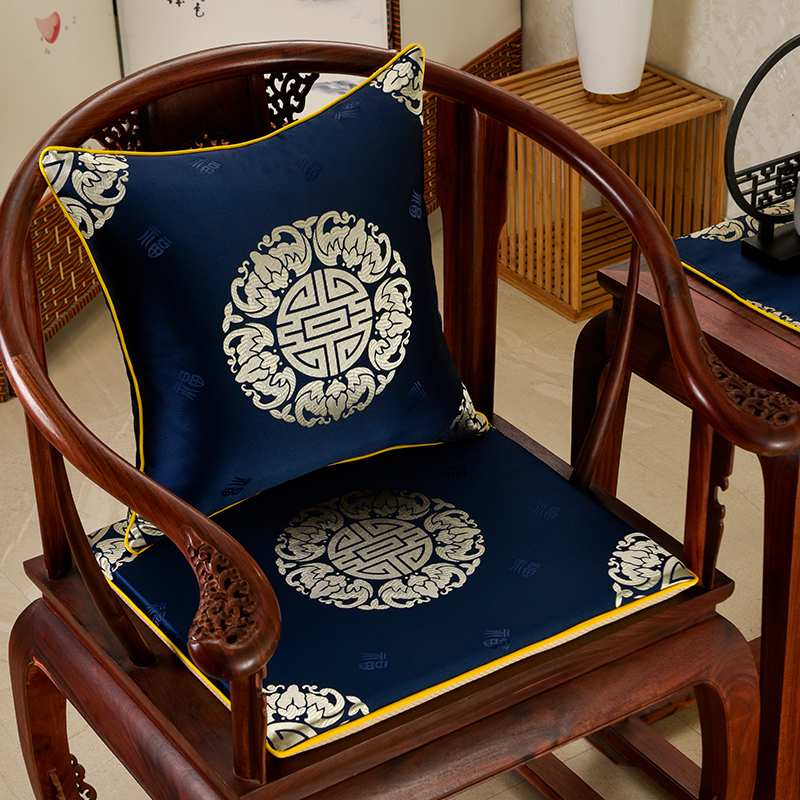 新中式红木沙发h坐垫餐椅太师椅垫茶台椅垫圈椅实木家具沙发垫防