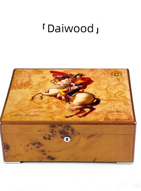 Daiwood雪松木雪茄保湿盒高养茄盒便携旅行装醒茄盒雪茄柜收干盒