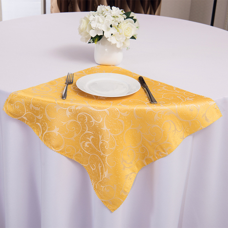 提花餐巾口布涤纶餐饮酒店婚庆宴会折花双勾餐巾口布48x48cm