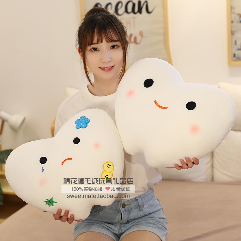 按时刷牙创意毛绒白牙齿儿童玩偶刷牙公仔爱牙日时钟鸭子抱枕