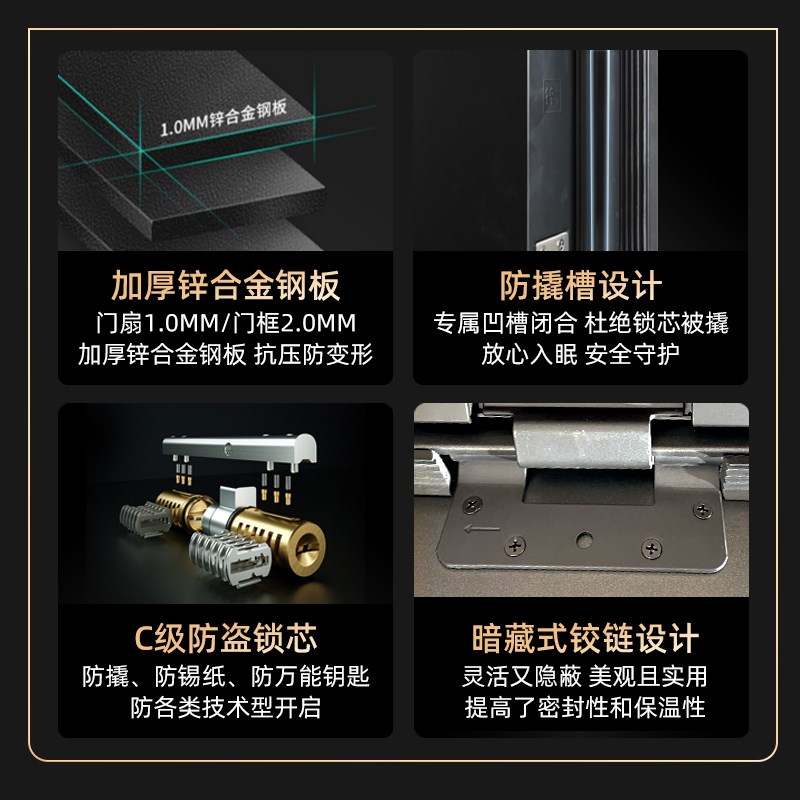 星月神甲级防盗门进户门入户门别墅大门子母门安全门新款智能门