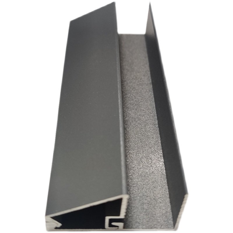 铝合金斜角压板压线烤漆黑色灰色玻璃固定框门窗卡槽铝压条隔断条