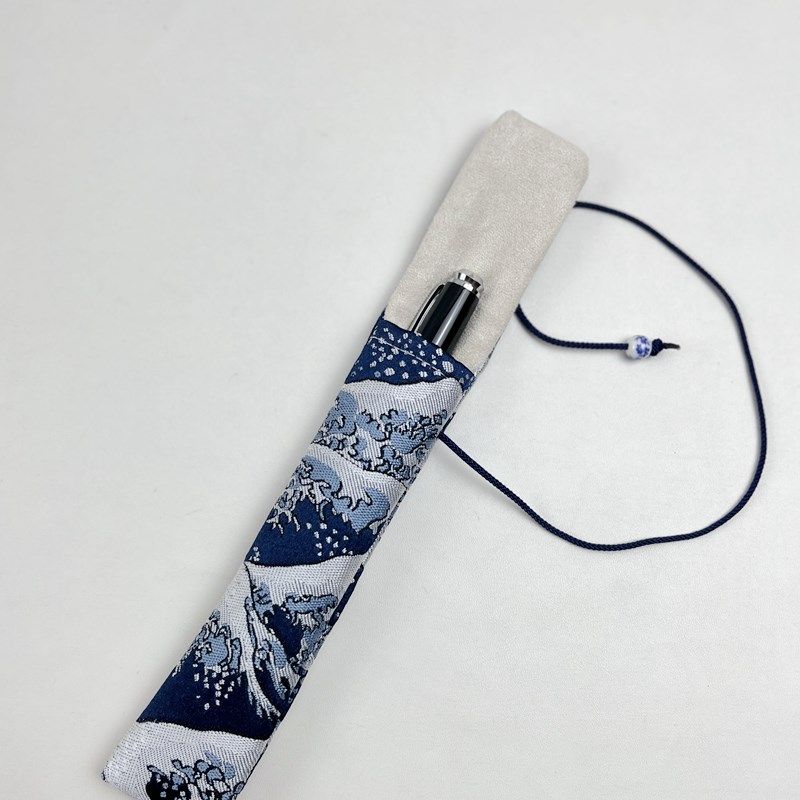 布邑复古风单支笔袋钢笔保护笔包保护袋绒布内里绑绳便携保护