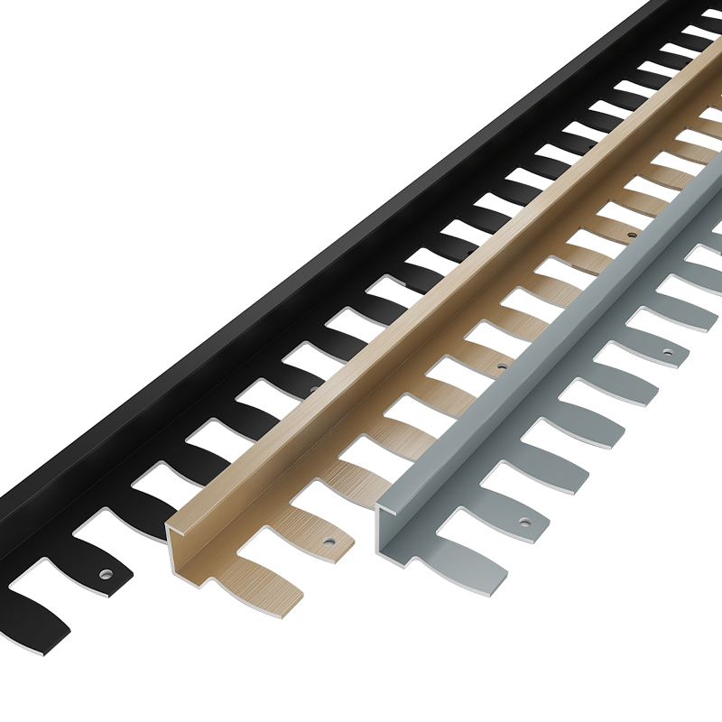 木地板铝合金收边条瓷砖收口条过门槛石压条直角包边条极窄封边条