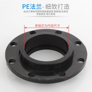 PE管材管件hdpe法兰承插法兰盘对焊法兰头热熔法兰片活套接头专用