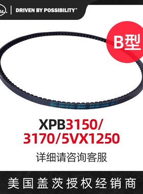 美国盖茨GATES三角带B型 带齿XPB3150/3170/5VX1250型皮带