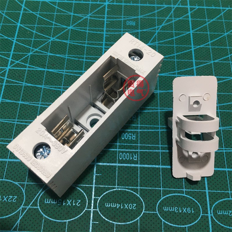 正浩正熔RT14-20保险丝熔断器底座80V保险丝座10*38mm R015 RO15