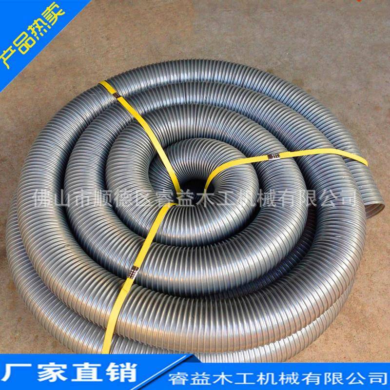 木工机械吸尘器钢丝管除尘器螺旋风管黑色内径100mmm厂家直销