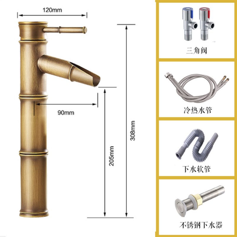 卫生间小户型复j古实木台盆柜组合艺术盆台上盆浴室柜阳台洗手台