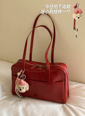 南风Chio2nd 枕头包保龄球包红色婚包手提包女2025新款单肩斜挎包