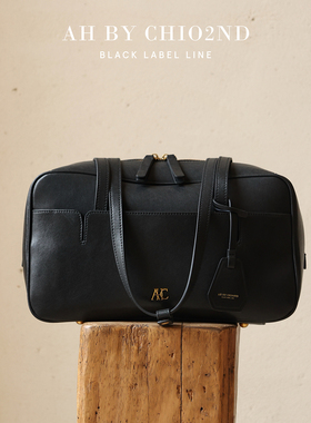 南风AH 高端系列牛皮枕头包 真皮复古波士顿手提包包女通勤单肩包