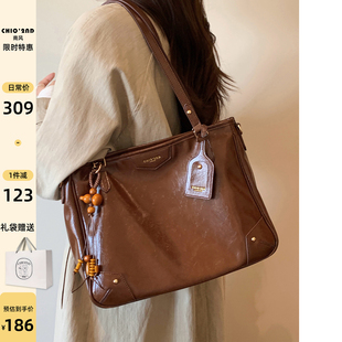 南风Chio2nd 大容量复古质感通勤包单肩斜挎包 托特包包女2025新款