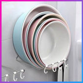 免打孔脸盆架卫生间置物架挂钩澡盆架浴室壁挂毛巾架 掉落包赔