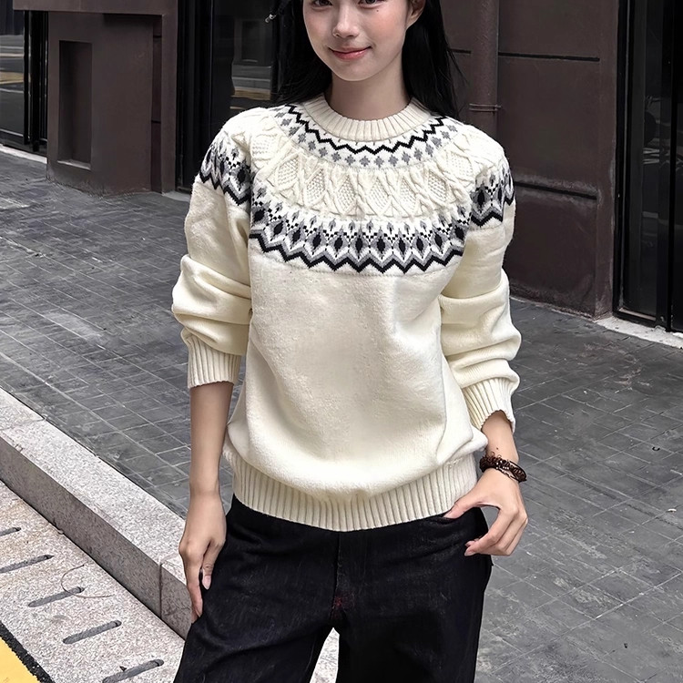 stay the night费尔岛绞花毛衣男款秋冬慵懒高级感针织衫打底内搭