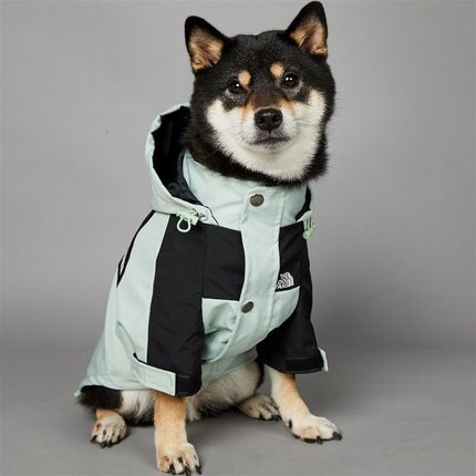新款宠物狗狗潮牌狗脸秋冬衣服雨衣防风防水冲锋衣小中大型犬边牧