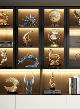 创意办公室装饰摆件轻奢高档玄关酒柜书K柜桌面摆设家居软装饰品