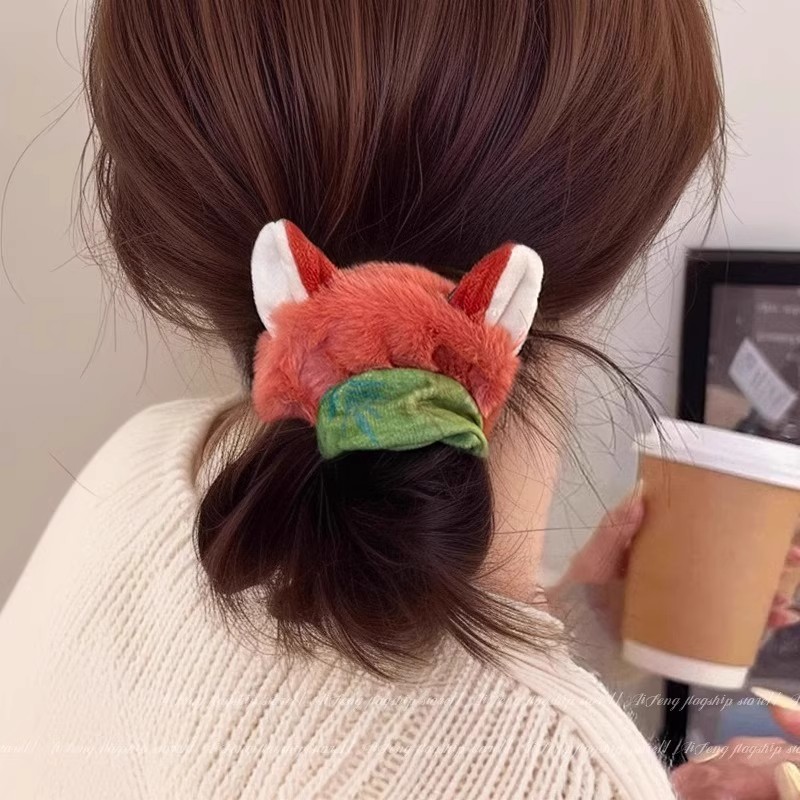 疯狂动物城朱迪尼克毛绒大肠发圈