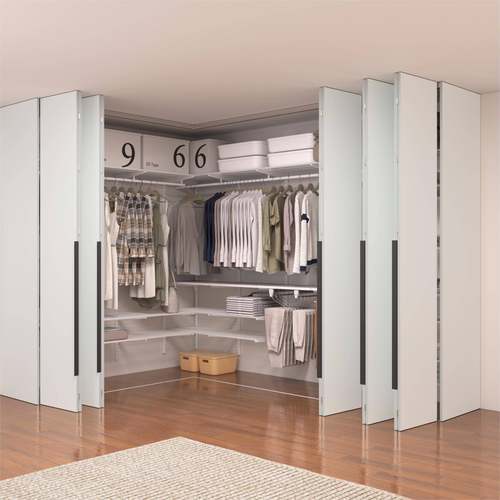 三个房间金属衣柜衣帽间框架定制衣帽间架子组装走入式卧室折叠门