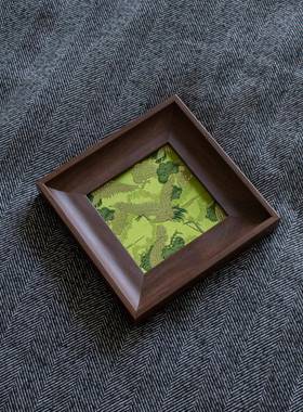 山白手作|中古风客厅装饰画挂画餐厅卧室玄关法式刺绣提花宋锦