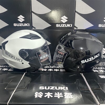 轻骑铃木摩托车头盔大半盔机车男女四季款3C认证国标冬季安全帽