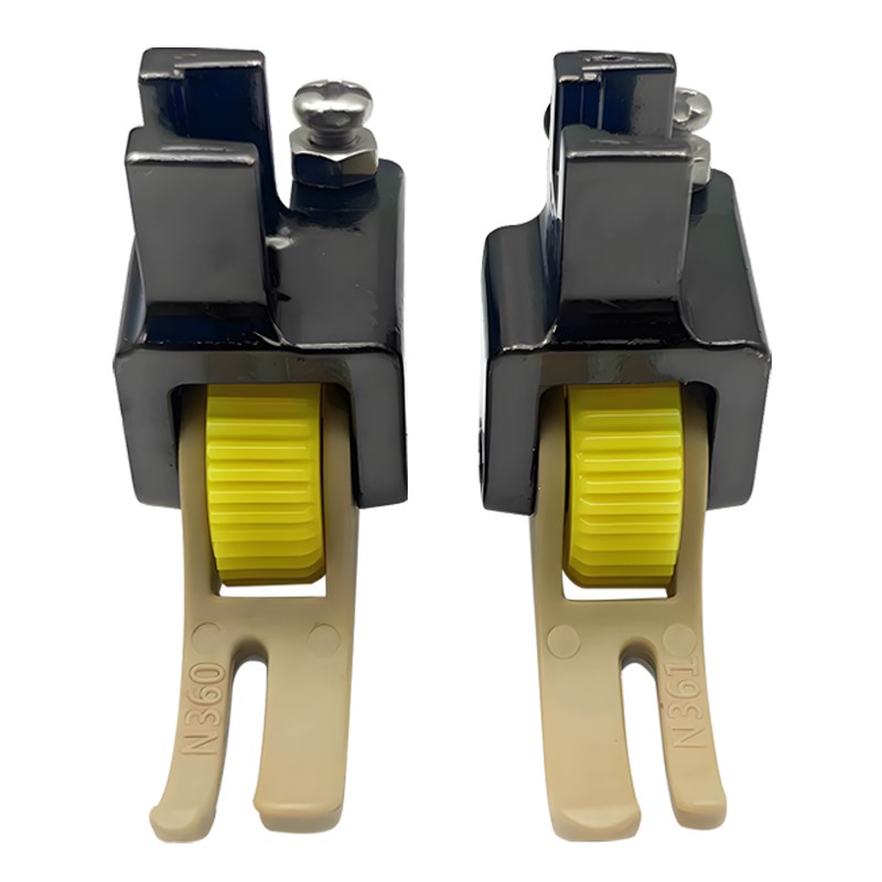 平车上拉链滚轮压脚铁氟龙0.3左窄右B宽T360进口塑料缝纫机0.5压