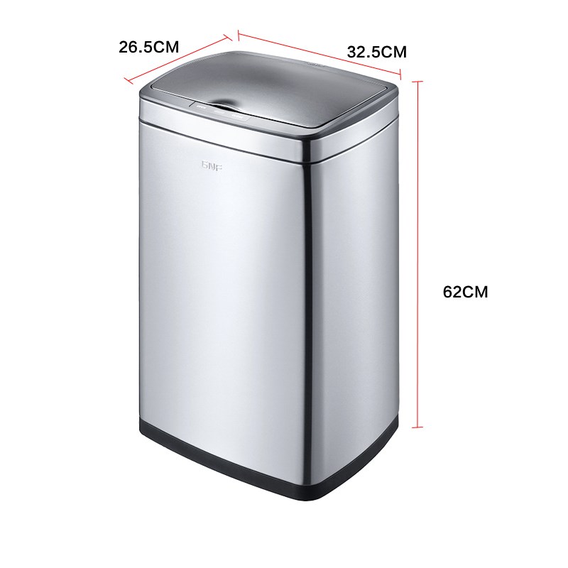 。电动家用商用带盖智能r感应垃圾脚踏桶厨房大号市政商场分类果