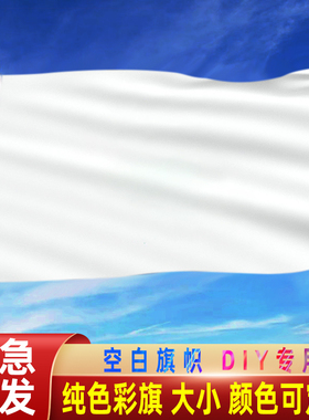 1234b56号白旗4号 旗帜定做 彩旗 班旗校旗导游旗订做广告公司标