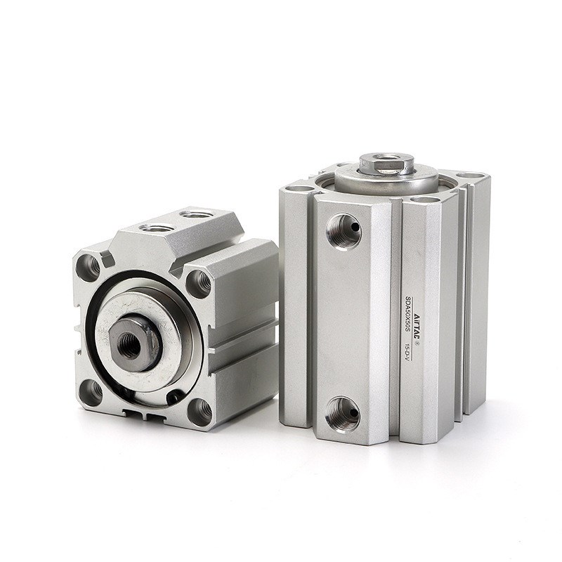 亚德客sda50sdas50超薄铝合金小型气缸可调U小型薄型气动气缸