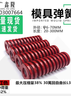 TM红色模具弹簧矩形60*20 25 30 35 40 45 50 55 60 65 70 80 300
