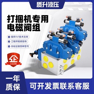 质升液压电磁阀组打捆机专用阀组全自动打包机捆扎机高压
