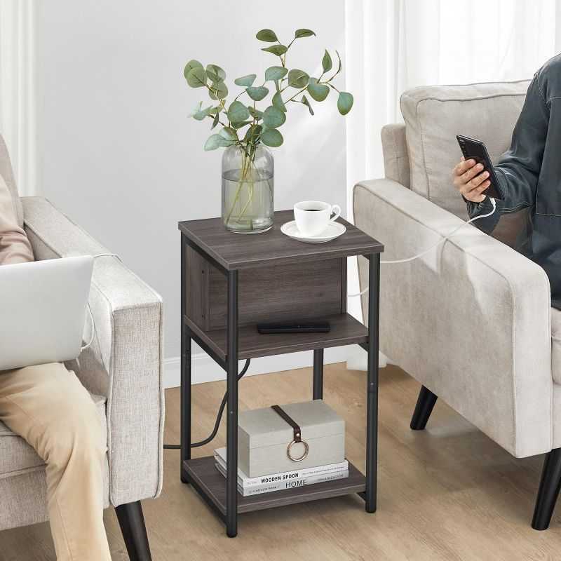 美式现代简约边几客厅沙发方形边柜铁艺家用卧室床头柜角落