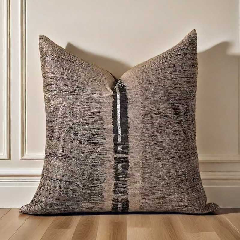 中古港风抱枕套样板间新中式蒂橙抱枕中式民宿床头靠垫套 棉麻