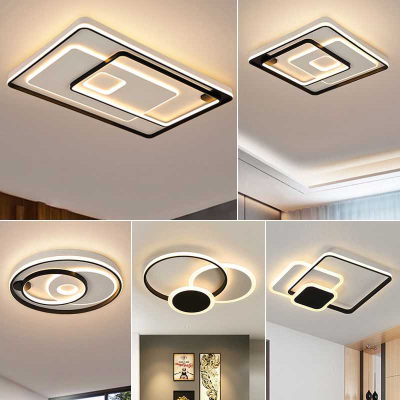 2022新款客厅灯简约现代大气超亮款长方形吸顶灯led灯具套餐组合