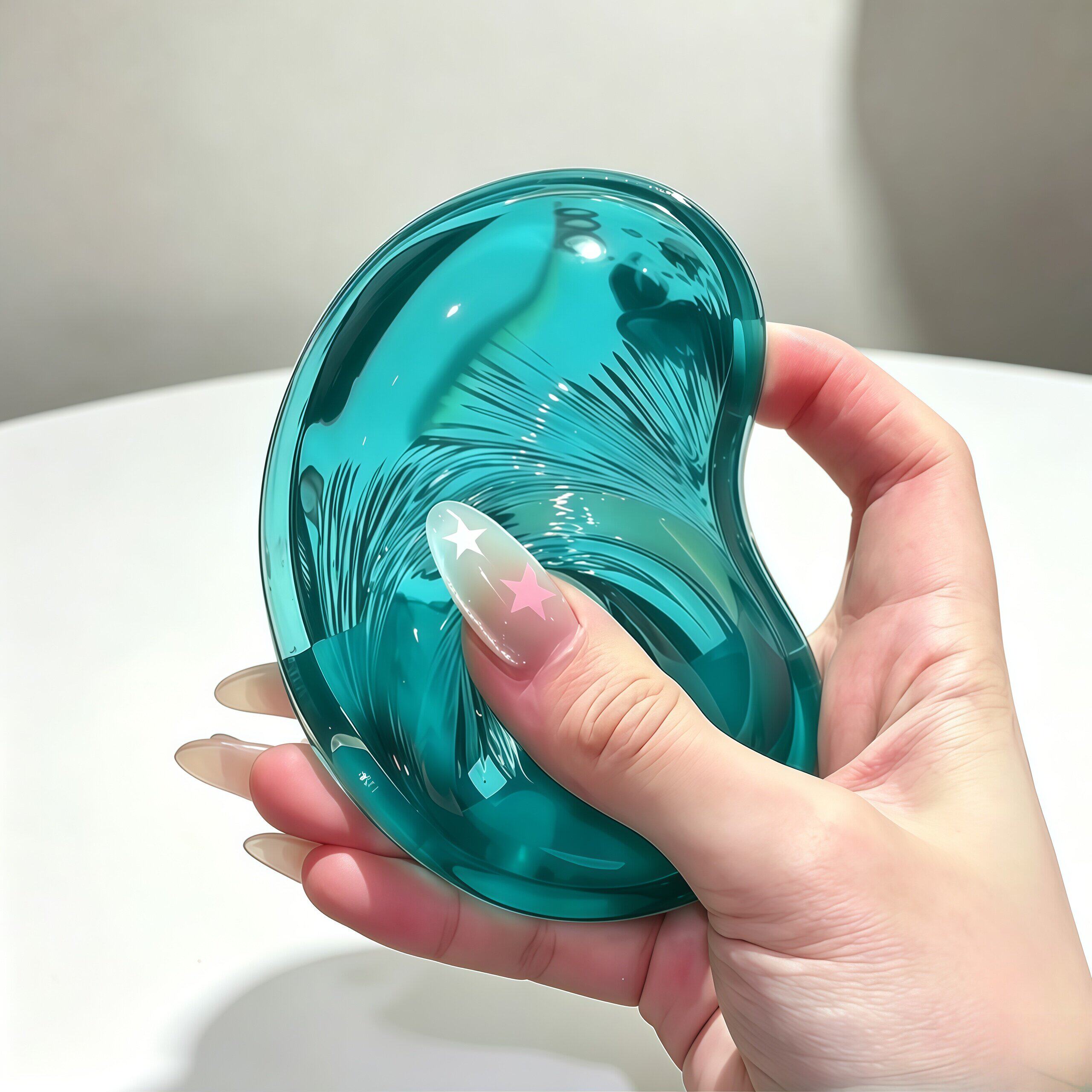 水晶质感！捏捏乐解压玩具硅胶鼠标垫手作球慢回弹桌面情绪稳定器