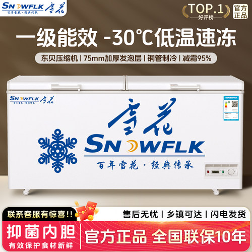 【十年质保】雪花冷藏冷冻冰柜