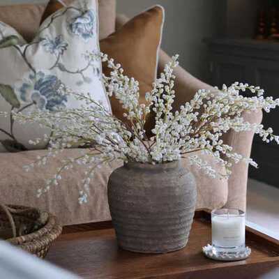 Zarahome 侘寂风复古高级感粗陶花瓶陶罐民宿客厅软装饰品摆件