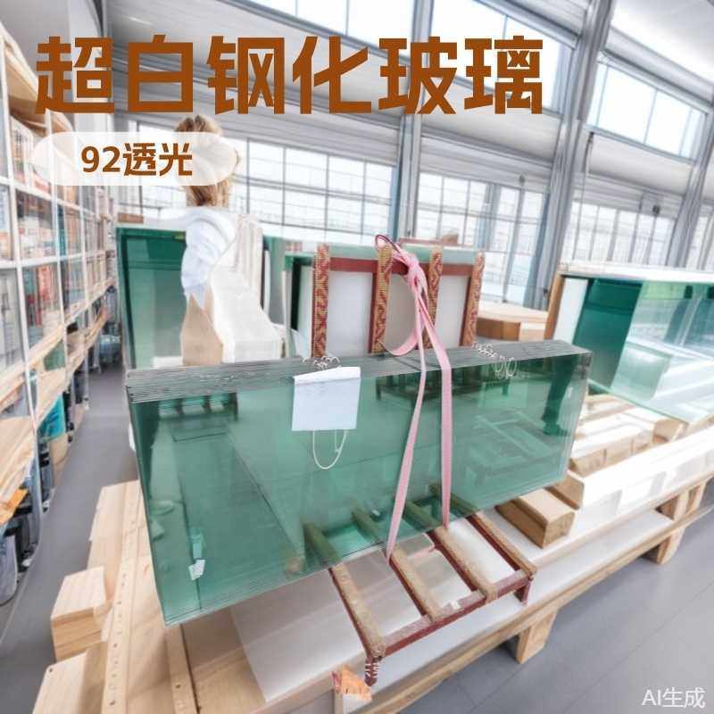 加工超白玻璃隔断玻璃强化5-15MM定制钢化东莞厂家高透光跨境热销