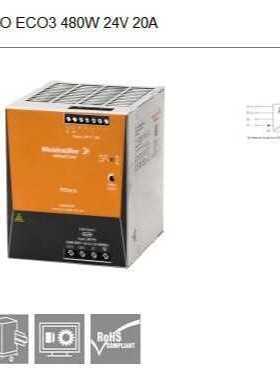 魏德米勒初级开关电源PROECO3480W24V20A型号146955000