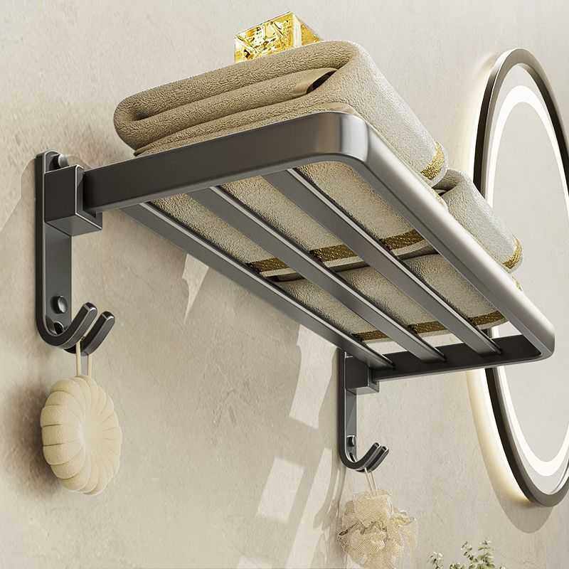 卫生间置物架枪灰毛巾杆可折叠免打孔挂墙浴室放衣服厕所收纳,家庭/个人清洁工具,地垫,淘宝优惠券,粉丝福利购,淘宝优惠卷