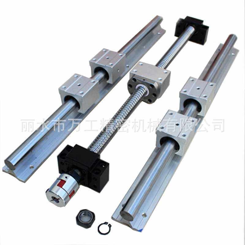 厂家直销直线光轴镀铬圆形支撑带坐导轨 SBR40*700mmL(不含滑块）