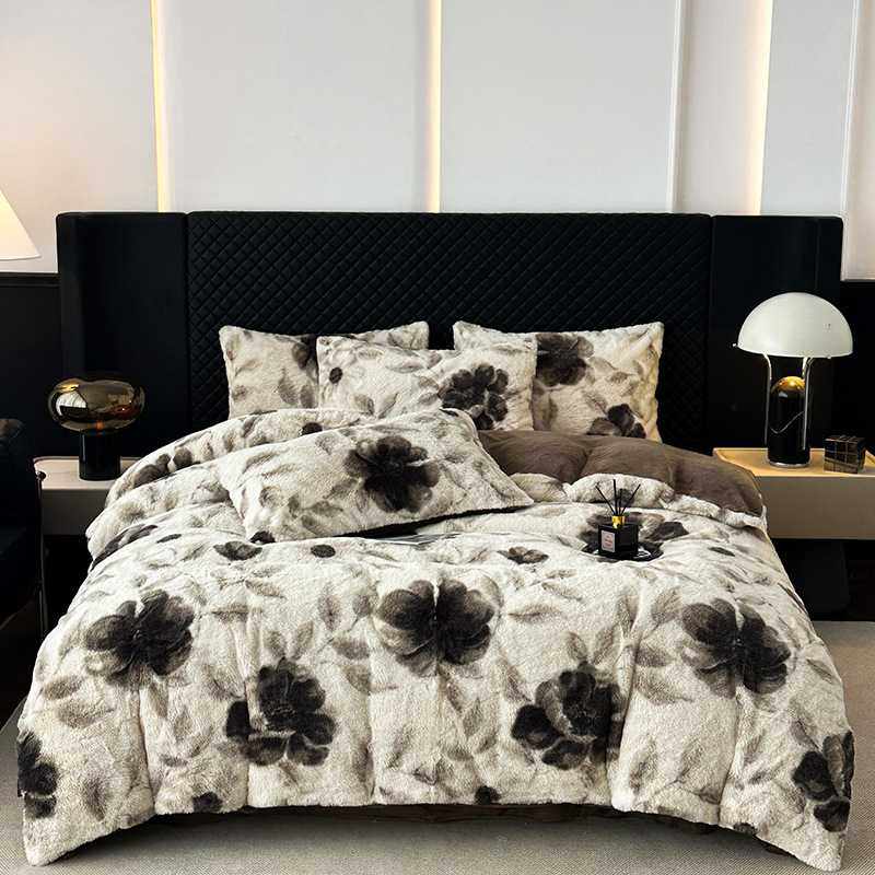 跨境加厚兔毛绒牛奶绒冬季保暖床单被套珊瑚绒宿舍三四件套厂家批,家庭/个人清洁工具,地垫,淘宝优惠券,粉丝福利购,淘宝优惠卷