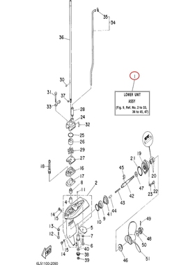 1)翟墨DEMONS舷外机船外橡皮艇冲锋舟减速箱总成6L5-45300-01-4D